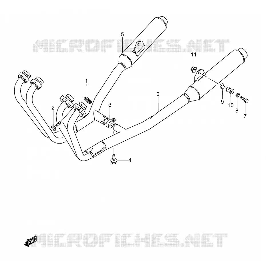 SILENCIEUX (MODELE T) Suzuki MOTO 600 GSX-F 1995  GSX600FS(E2)