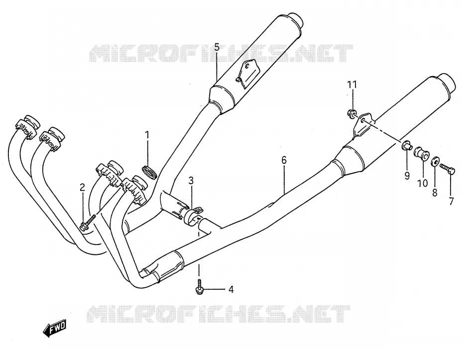 SILENCIEUX Suzuki MOTO 600 GSX-F 1994  GSX600FR(E28)