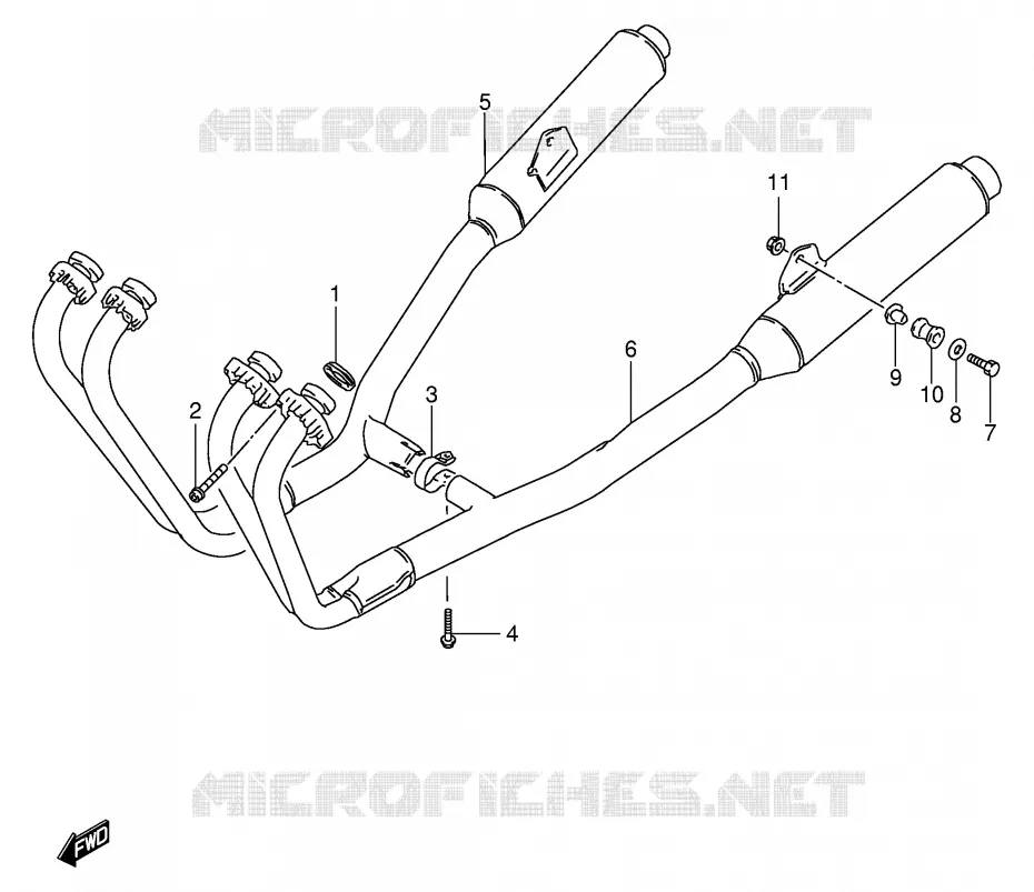 SILENCIEUX Suzuki MOTO 600 GSX-F 1997  GSX600FU2V(E2)