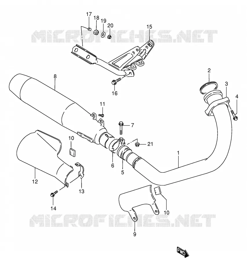 SILENCIEUX Suzuki MOTO 650 SAVAGE 2000  LS650PY(E2)