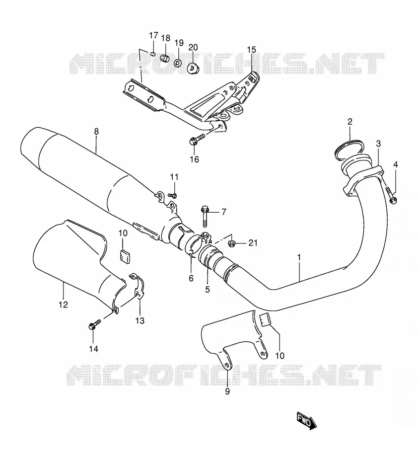 SILENCIEUX Suzuki MOTO 650 SAVAGE 2000  LS650PY(E3/E28)