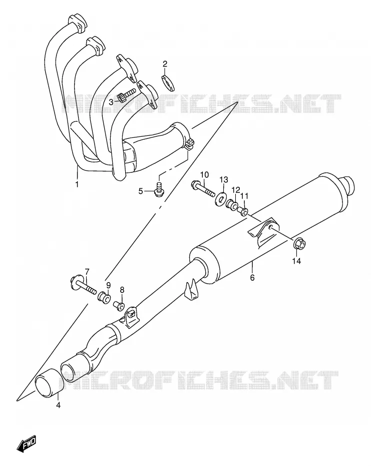 SILENCIEUX Suzuki MOTO 750 GSX-F 2000  GSX750FY(E2)