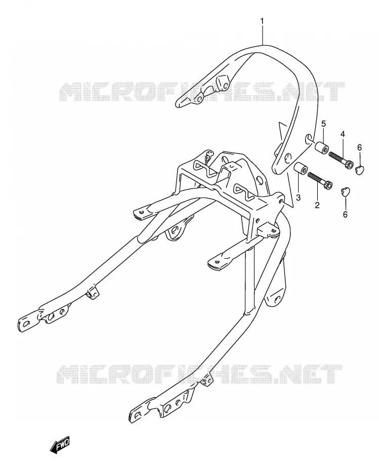 SUPPORT DOSSERET Suzuki MOTO 750 GSX-F 1993  GSX750FP(E2)