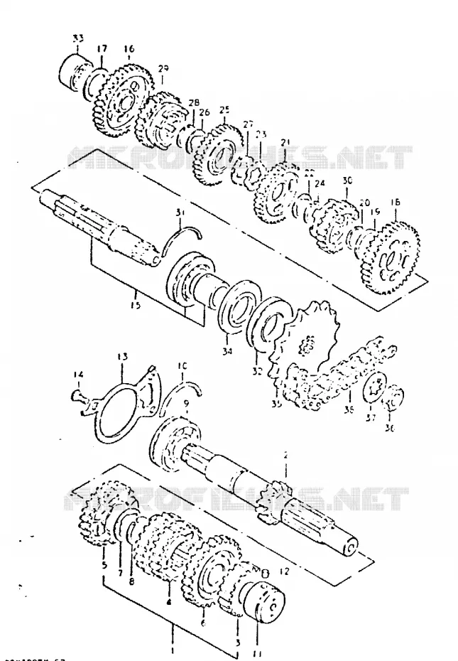 TRANSMISSION Suzuki MOTO 400 GSX 1981  GSX400TX
