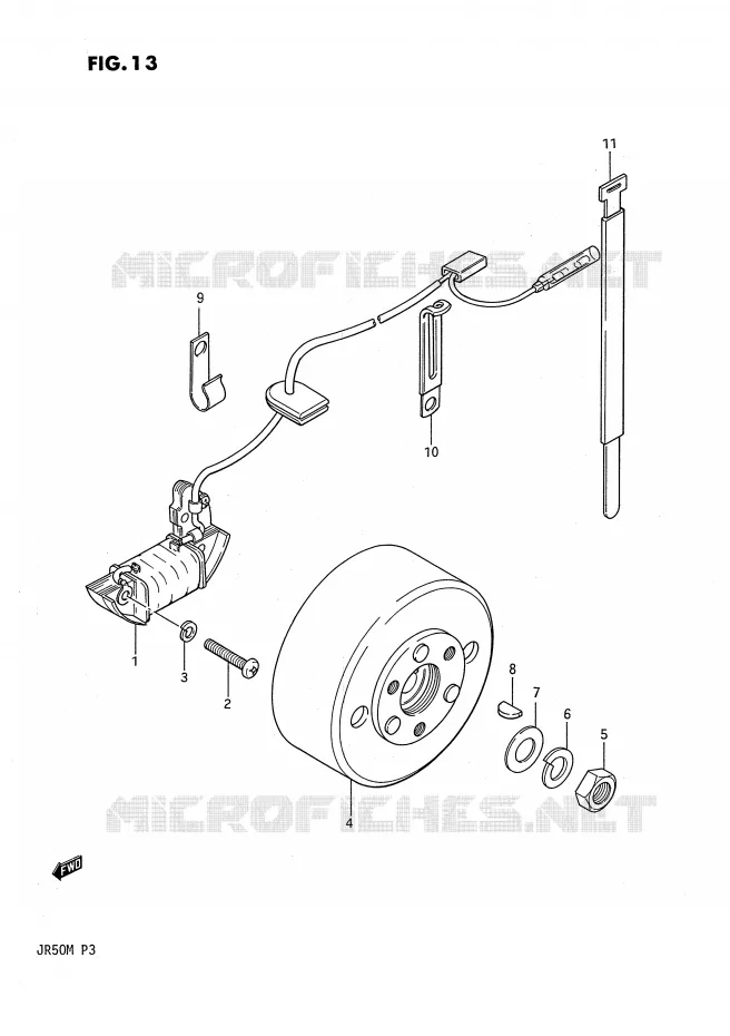 ALLUMAGE ROTOR - STATOR Suzuki MOTO 50 JR 1988  JR50J(P3)