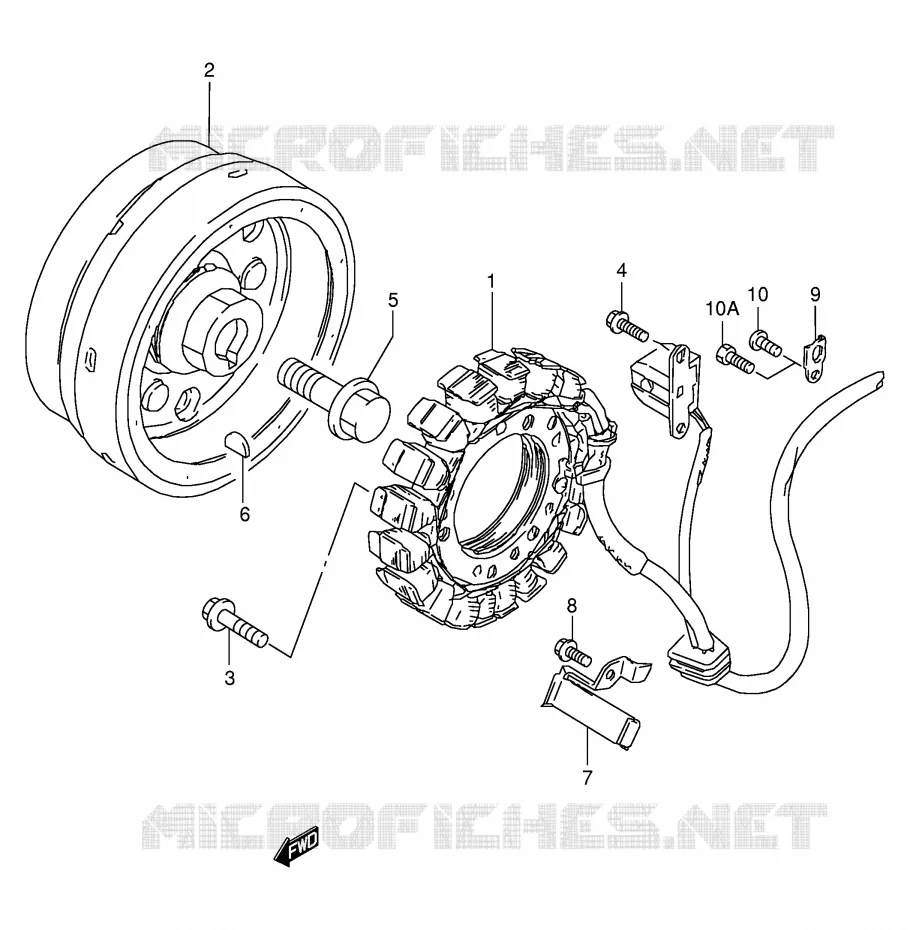 ALLUMAGE ROTOR - STATOR Suzuki MOTO 650 BOULEVARD 1998  LS650PW(E3/E28)