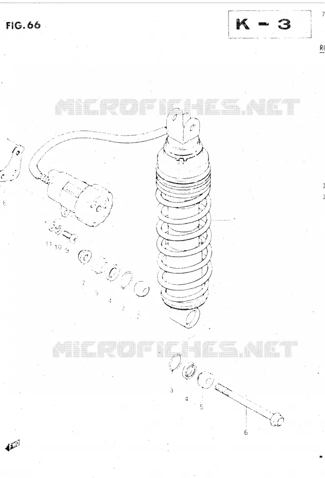 AMORTISSEUR ARRIERE (MODELE E) Suzuki MOTO 500 GSX-E 1984  GSX500ESE(E39)