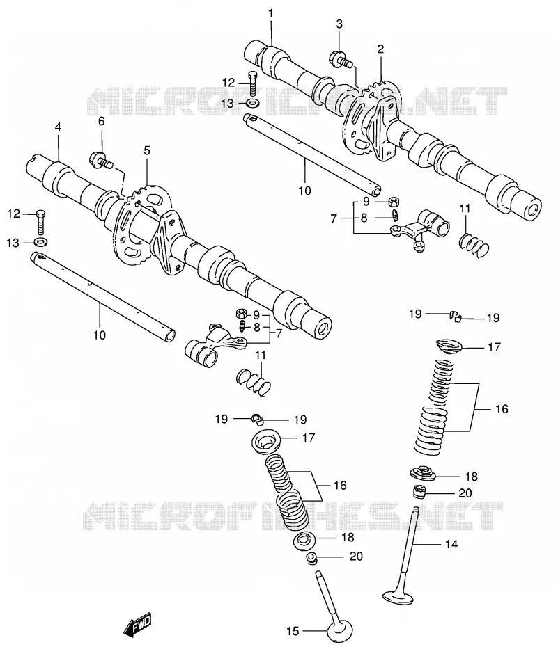 ARBRE A CAMES - SOUPAPES Suzuki MOTO 750 GSX 1999  GSX750X(E4)