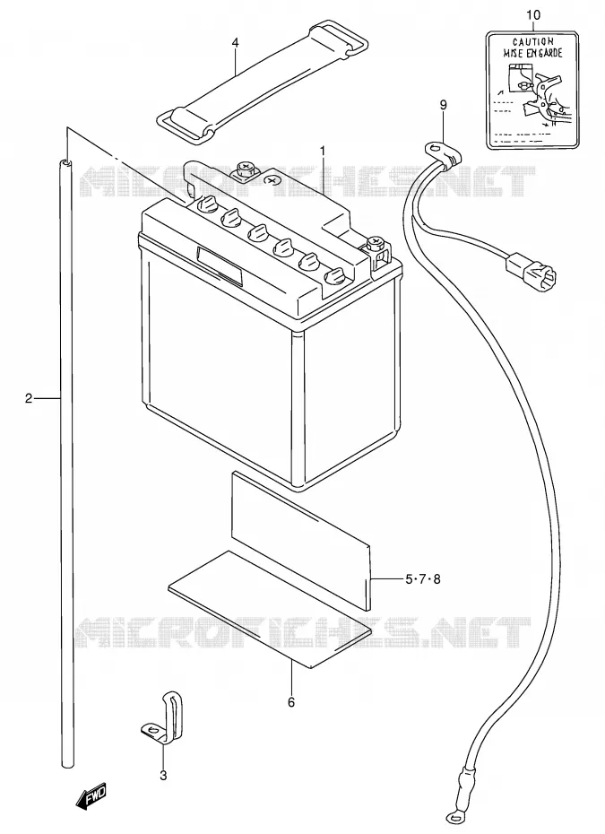 BATTERIE Suzuki MOTO 600 GSX-F 1997  GSX600FV(E2)