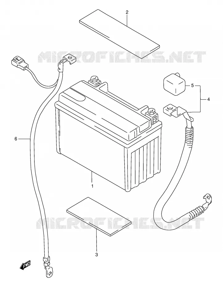 BATTERIE Suzuki MOTO 750 GSX-F 2003  GSX750FK3(E2)