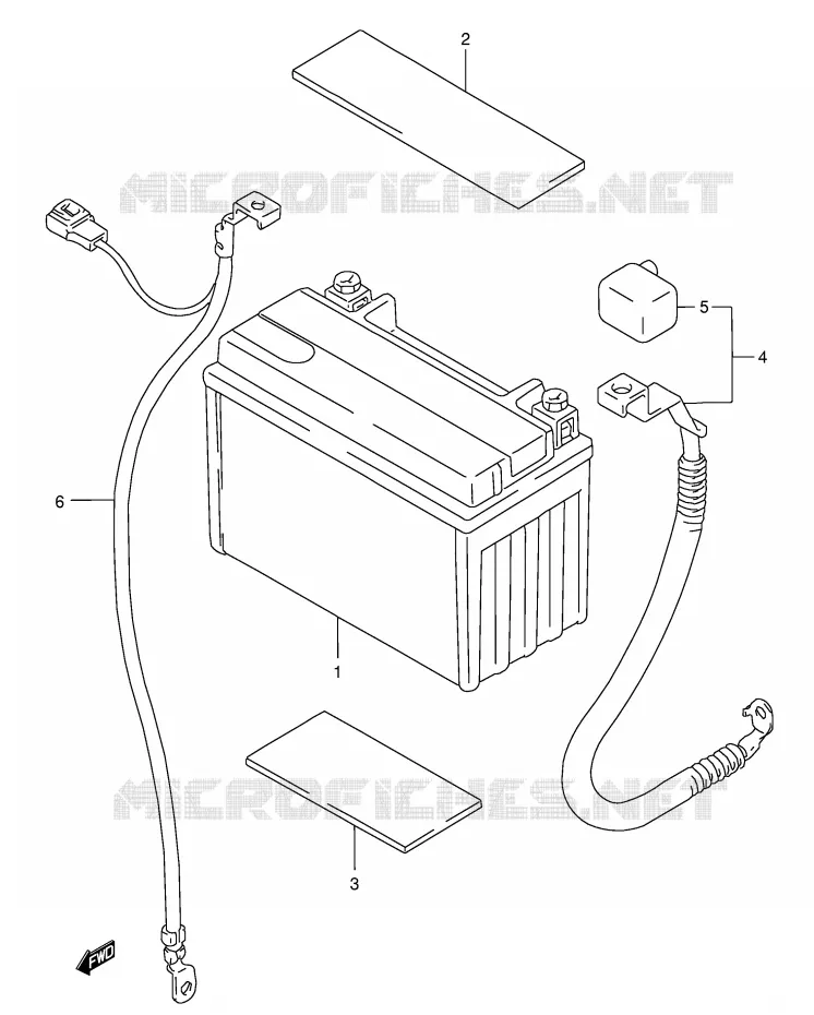 BATTERIE Suzuki MOTO 750 GSX-F 2004  GSX750FK4(E2)