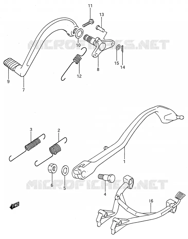BEQUILLE Suzuki MOTO 600 GSX-F 1990  GSX600FU2L(E28)