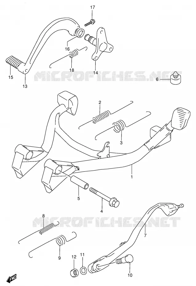 BEQUILLE Suzuki MOTO 600 GSX-F 2001  GSX600FUK1(E2)