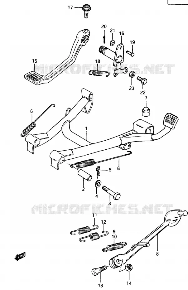 BEQUILLE Suzuki MOTO 750 GSX-E 1985  GSX750ESF(F)