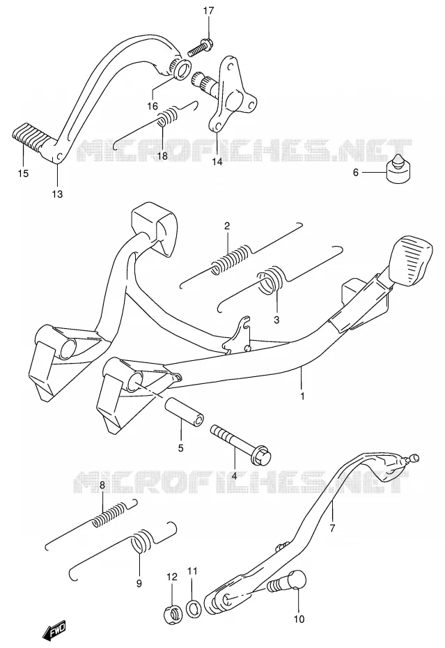 BEQUILLE Suzuki MOTO 750 GSX-F 2000  GSX750FY(E2)
