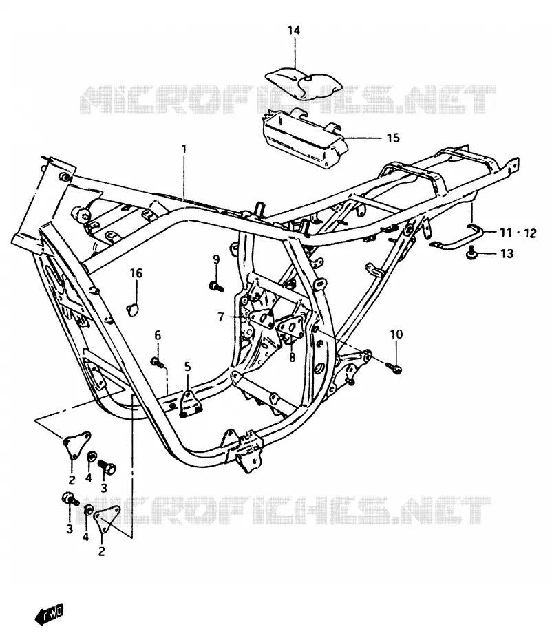 CADRE (MODELE E) Suzuki MOTO 750 GSX-E 1983  GSX750ESD(D/E)