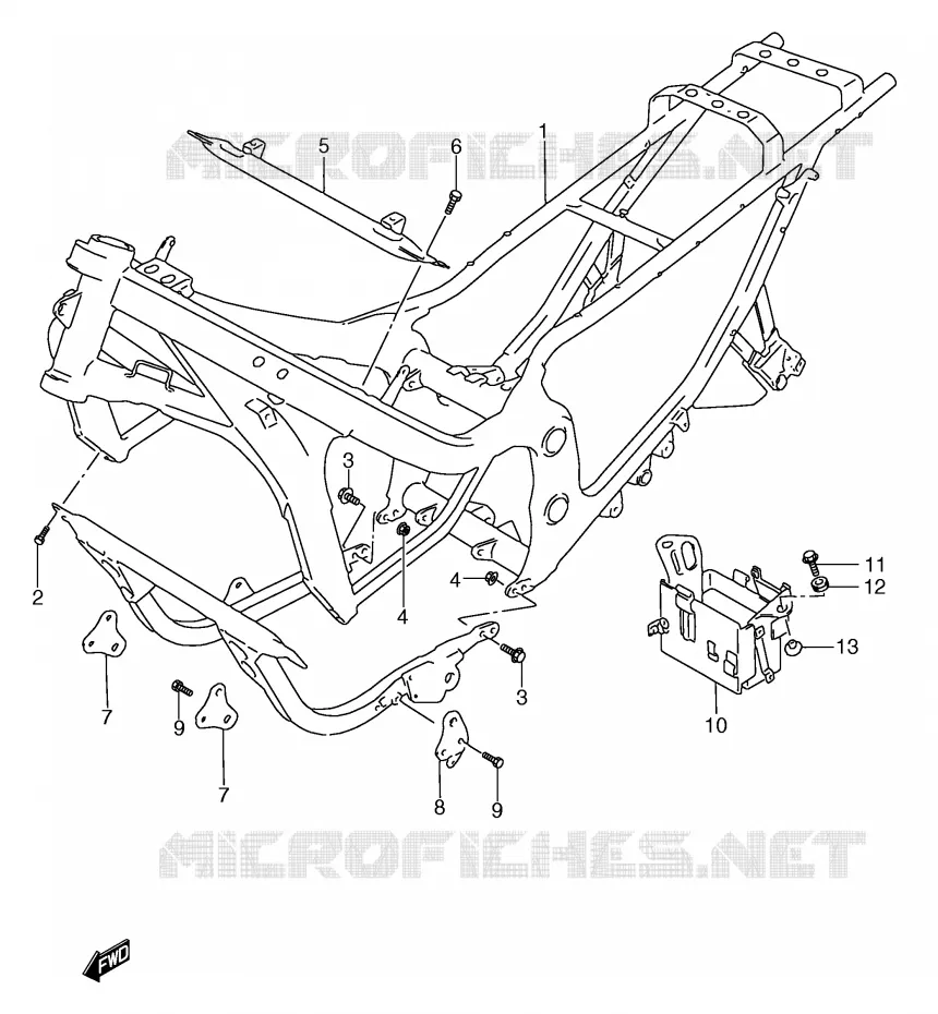 CADRE (MODELE S/T) Suzuki MOTO 750 GSX-F 1995  GSX750FS(E2)