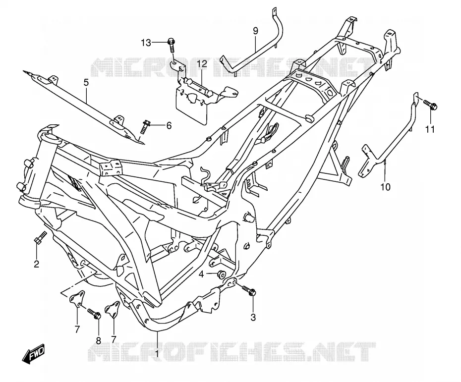 CADRE Suzuki MOTO 600 GSX-F 2005  GSX600FK5(E2)
