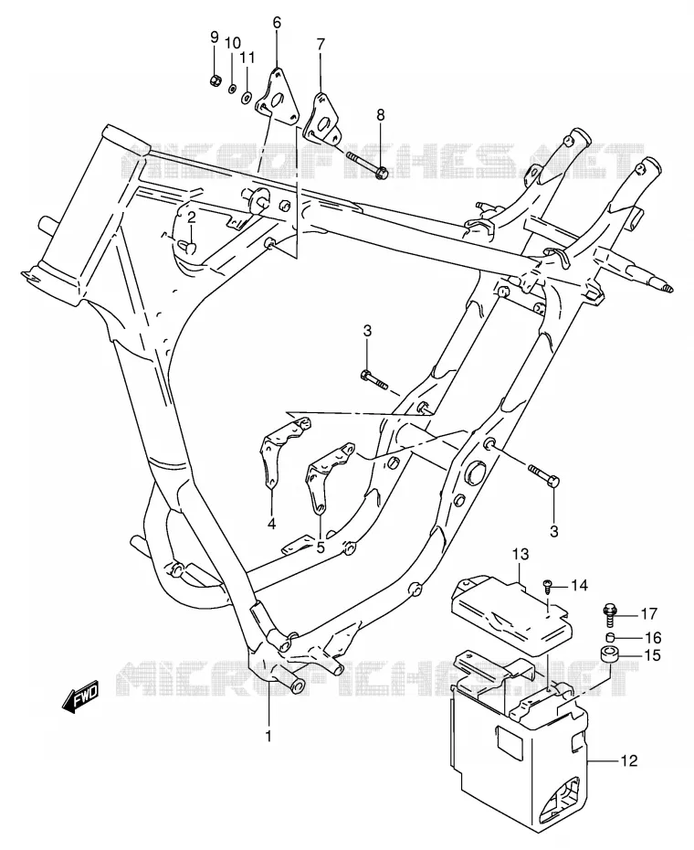 CADRE Suzuki MOTO 650 SAVAGE 2003  LS650PK3(E2)