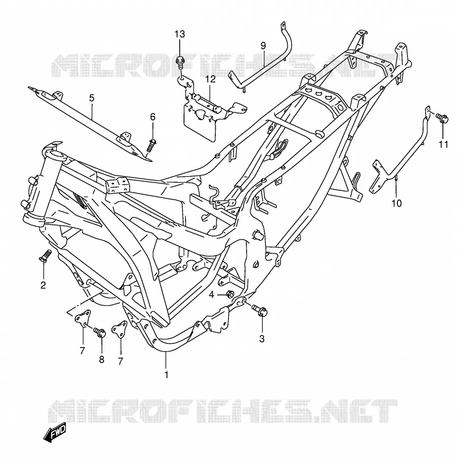 CADRE Suzuki MOTO 750 GSX-F 2000  GSX750FY(E2)
