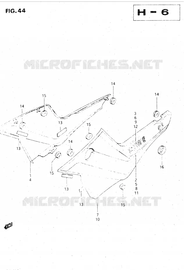 CARENAGES ARRIERE  (GSX500EE) Suzuki MOTO 500 GSX-E 1985  GSX500ESF(E39)