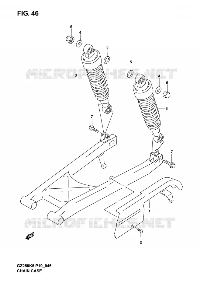 CARTER DE CHAINE Suzuki MOTO 250 MARAUDER 2004  GZ250K4(P19)