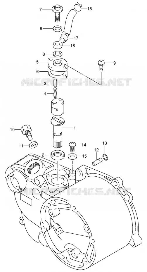 CARTER D'EMBRAYAGE - POMPE A HUILE Suzuki MOTO 50 JR 2000  JR50Y(P3/P28)