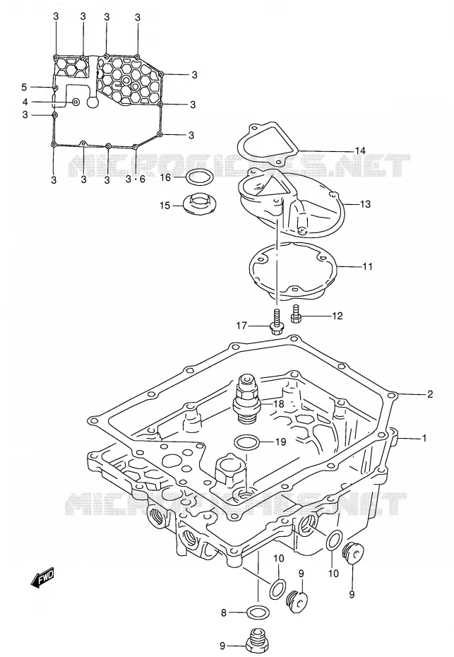 CARTER INFERIEUR Suzuki MOTO 600 GSX-F 2002  GSX600FUK2(E2)