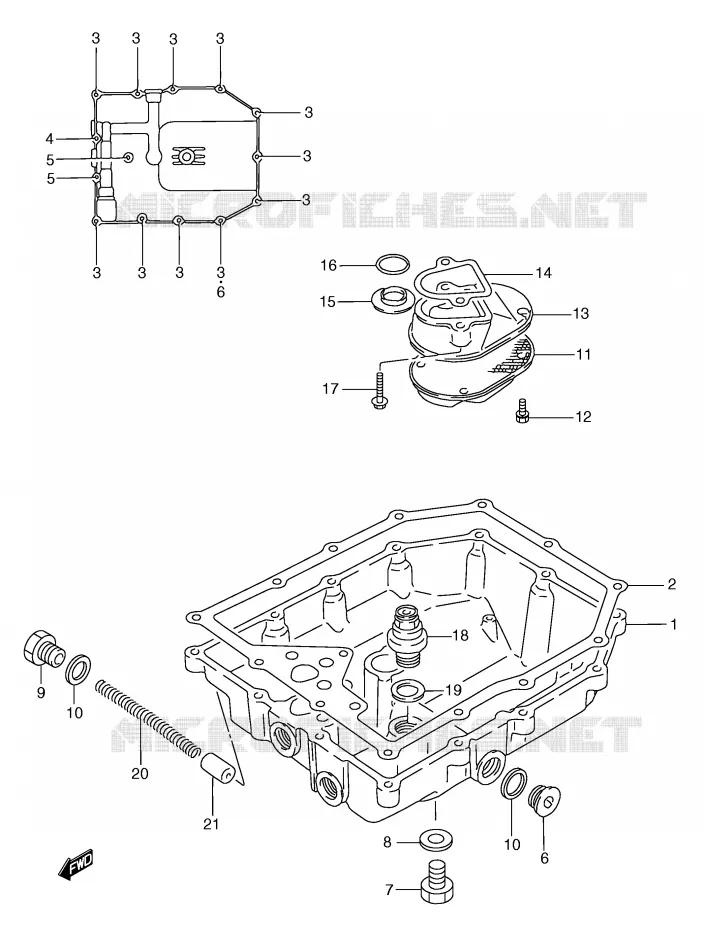 CARTER INFERIEUR Suzuki MOTO 750 GSX-F 1995  GSX750FS(E2)