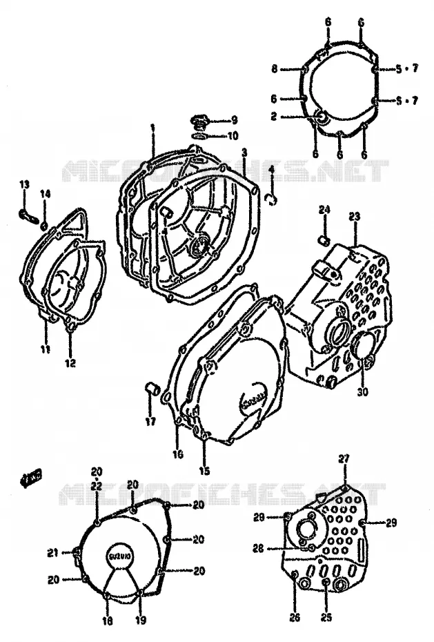 CARTER Suzuki MOTO 750 GSX-F 1991  GSX750FM(K-T)