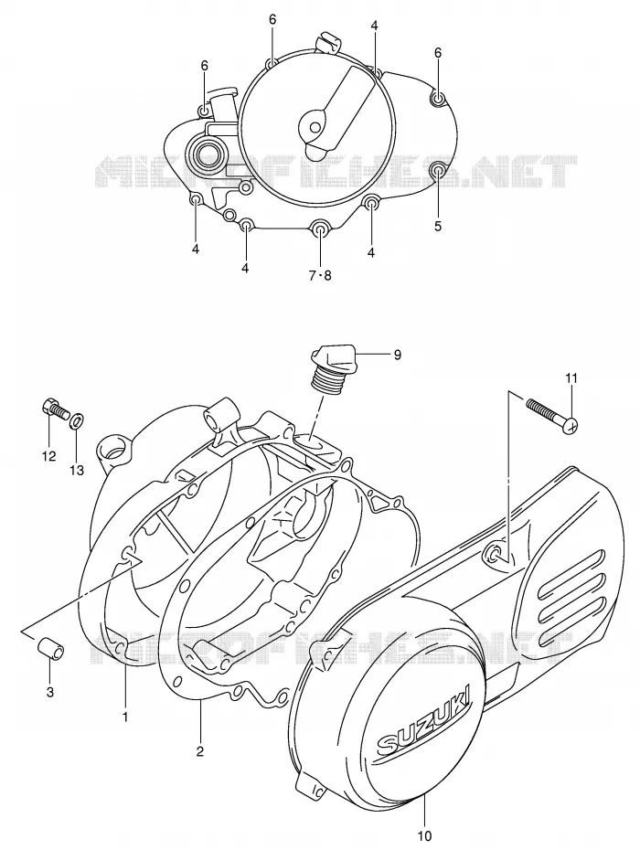 CARTER Suzuki MOTO 80 JR 2002  JR80K2(P3/P28)