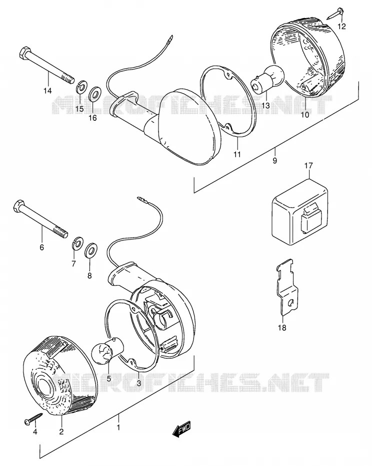 CLIGNOTANTS Suzuki MOTO 125 Autres-modeles 1974  K125L(E7)