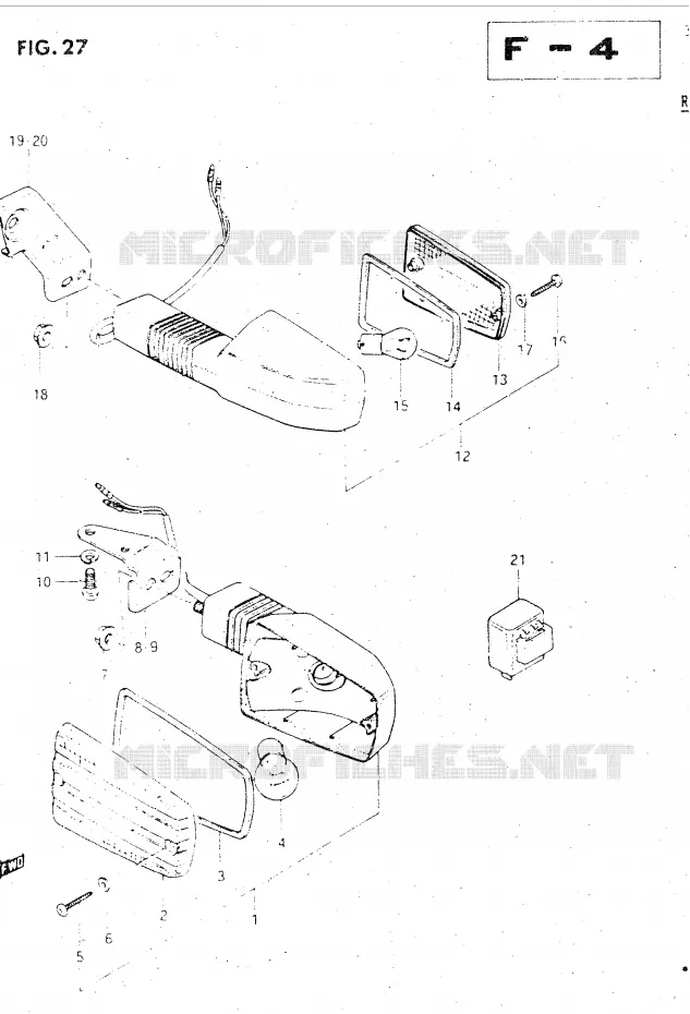 CLIGNOTANTS Suzuki MOTO 500 GSX-E 1984  GSX500ESE(E39)