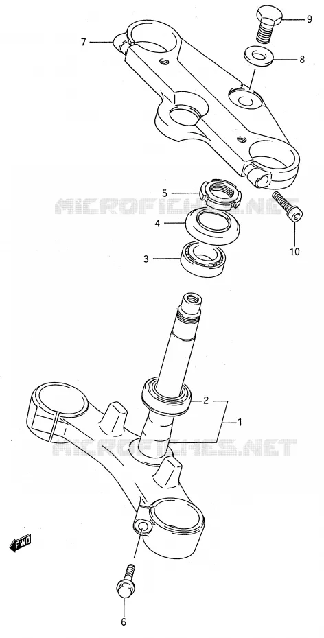 COLONNE DE DIRECTION Suzuki MOTO 600 GSX-F 1992  GSX600FN(E28)