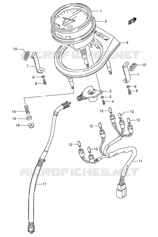 COMPTEUR (E28) Suzuki MOTO 650 BOULEVARD 2002  LS650PK2(E3/E28)