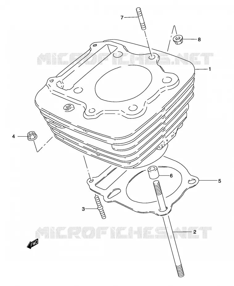 CYLINDRE (MODELE K2) Suzuki MOTO 250 MARAUDER 2003  GZ250K3(P19)
