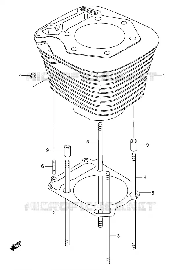 CYLINDRE Suzuki MOTO 650 SAVAGE 2000  LS650PY(E2)