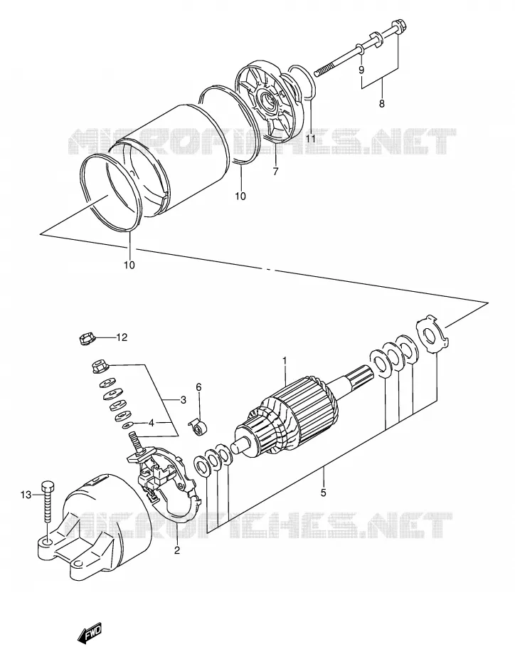 DEMARREUR Suzuki MOTO 600 GSX-F 1990  GSX600FU2L(E2)