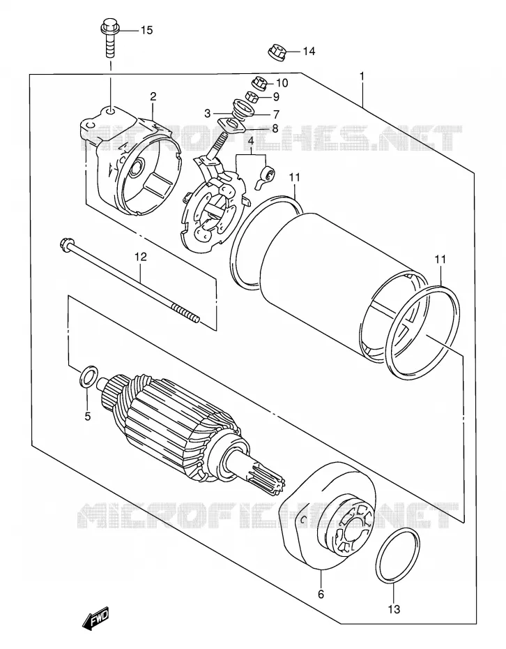 DEMARREUR (VOIR NOTE) Suzuki MOTO 650 SAVAGE 1998  LS650PW(E2)