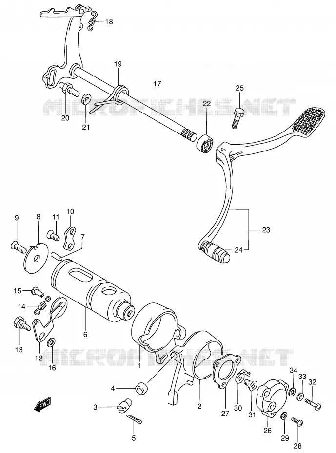 ENSEMBLE DE SELECTION DE VITESSES Suzuki MOTO 125 Autres-modeles 1982  K125Z(E7)