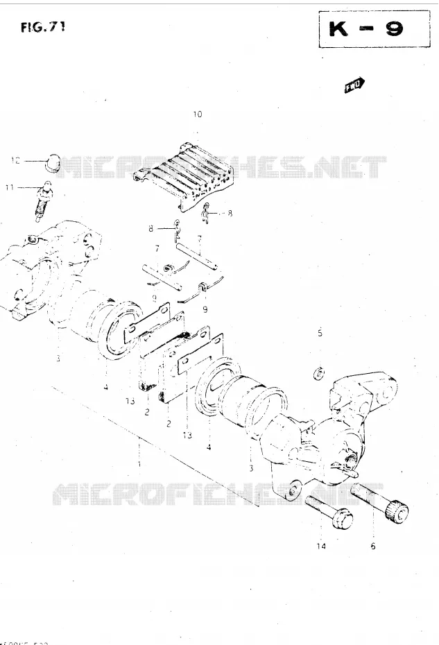 ETRIER DE FREIN ARRIERE (MODELE E) Suzuki MOTO 500 GSX-E 1984  GSX500EE(E39)