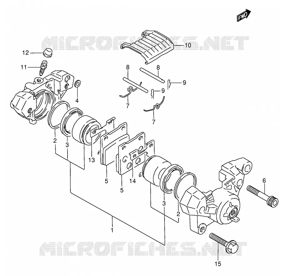 ETRIER DE FREIN ARRIERE (MODELE K/L/M/N) Suzuki MOTO 750 GSX-F 1995  GSX750FS(E2)