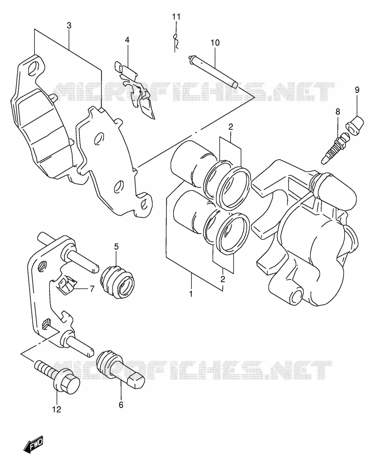 ETRIER DE FREIN AVANT Suzuki MOTO 600 GSX-F 2000  GSX600FY(E2)