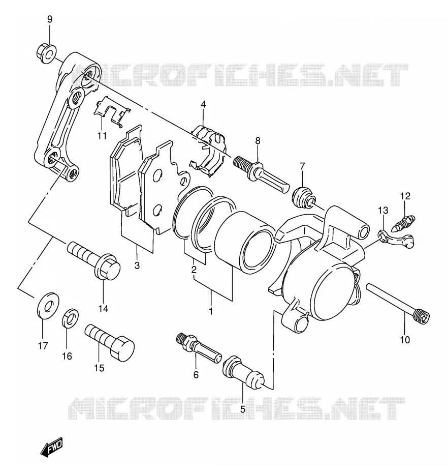 ETRIER DE FREIN AVANT Suzuki MOTO 650 SAVAGE 1998  LS650PW(E2)