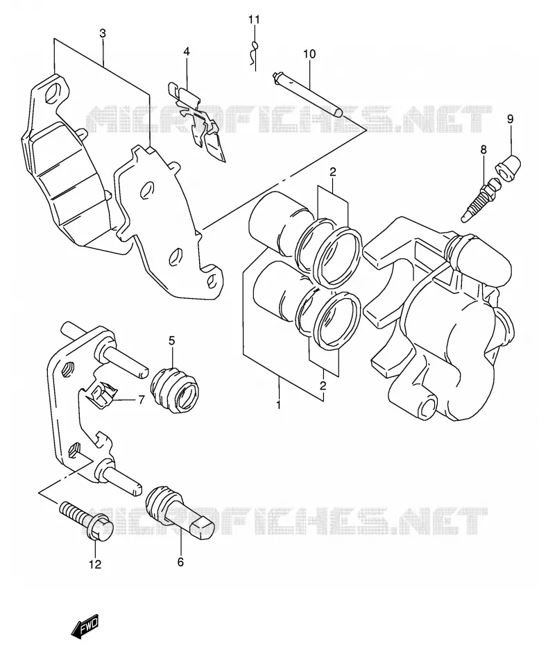 ETRIER DE FREIN AVANT Suzuki MOTO 750 GSX 2000  GSX750Y(E4)