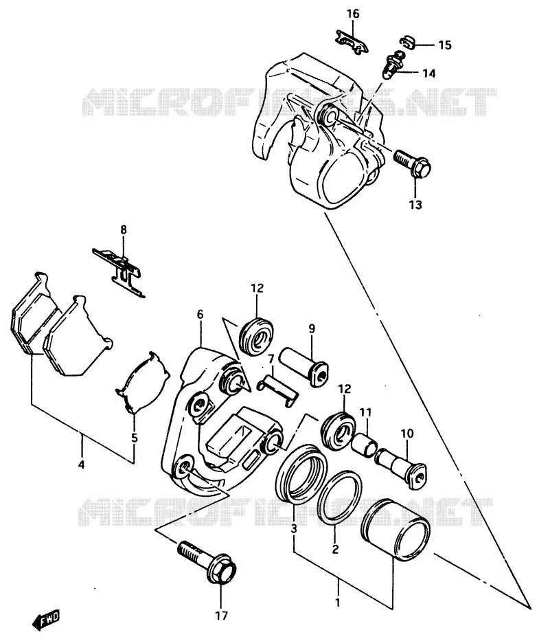 ETRIER DE FREIN AVANT Suzuki MOTO 750 GSX-E 1984  GSX750EFE(D/E)