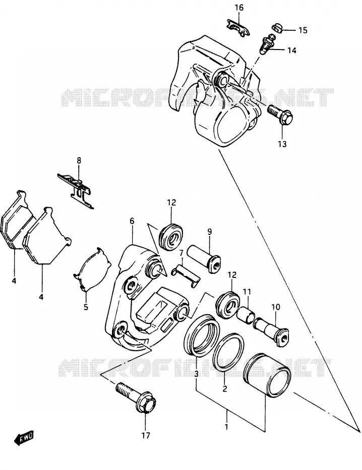 ETRIER DE FREIN AVANT Suzuki MOTO 750 GSX-E 1985  GSX750EF(F)