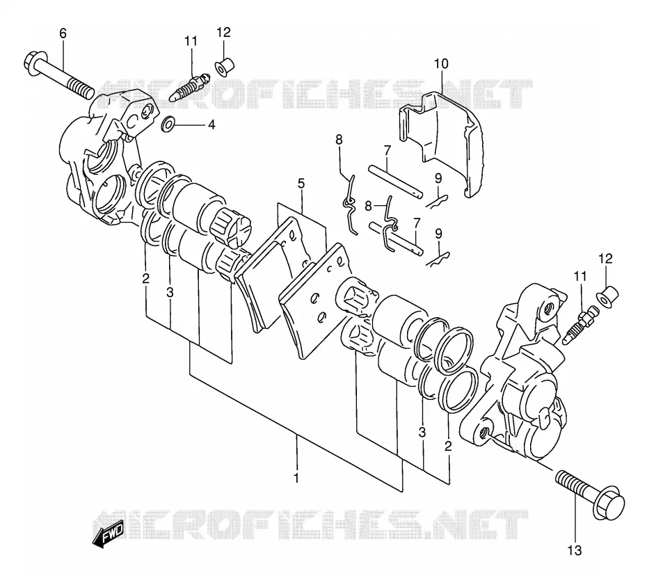 ETRIER DE FREIN AVANT Suzuki MOTO 750 GSX-F 1991  GSX750FM(E2)