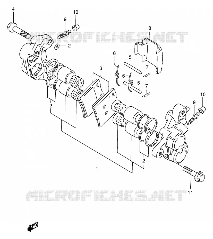 ETRIER DE FREIN AVANT Suzuki MOTO 750 GSX-F 1997  GSX750FV(E4)