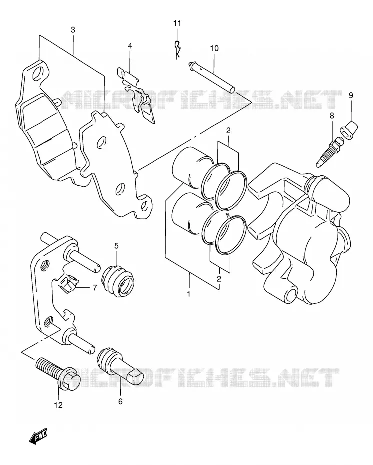 ETRIER DE FREIN AVANT Suzuki MOTO 750 GSX-F 2000  GSX750FY(E2)